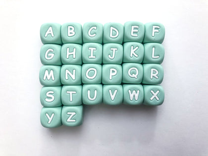 12mm Square White Letter Beads – CTS Wholesale Silicone