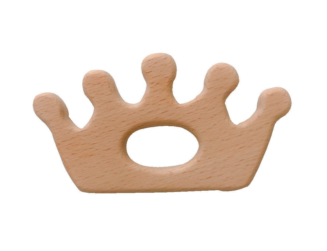 Large Wood Crown / Tiara Princess Teether