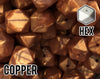 17 mm Hexagon Copper Silicone Beads (aka Metallic Brown)