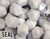 17 mm Hexagon Seal Silicone Beads (aka Light Grey, Dark White)