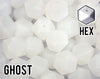 17 mm Hexagon Ghost Silicone Beads (aka Clear, Translucent)