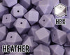 17 mm Hexagon Heather Silicone Beads (aka Lavender, Lilac, Dark Lilac)