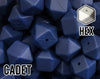 17 mm Hexagon Cadet Silicone Beads (aka Dark Blue)