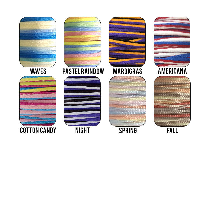 2mm Multi-Colored Nylon Cord String Rope for Crafts, Silicone Necklace –  Tesla Baby