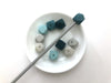 Knitting Needle Stoppers - Ice - Beader Caps - Beader Tips - Back Stoppers - Point Protectors - End Stoppers - Stitch Holder