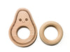 Avocado Wood Teether and Pretend Play Food Toy