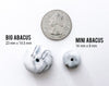 Mini Abacus Eggshell Silicone Beads 5-1,000 (aka off white, ivory, white, neutral) Bulk Silicone Beads Wholesale
