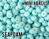 Mini Abacus Seafoam Silicone Beads (aka Blue Green, Light Teal)