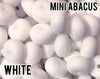 Mini Abacus White Silicone Beads (aka Snow)
