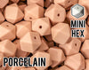 Mini Hexagon Porcelain Silicone Beads (aka Peachy, Strawberry Cream)