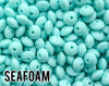 Small Abacus Lentil Saucer Silicone Beads in Seafoam - 12 mm x 7 mm