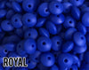 Small Abacus Lentil Saucer Silicone Beads in Royal - 12 mm x 7 mm