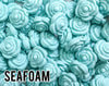 Mini Flower / Rose Silicone Beads - Seafoam (dark) - 3D Flower