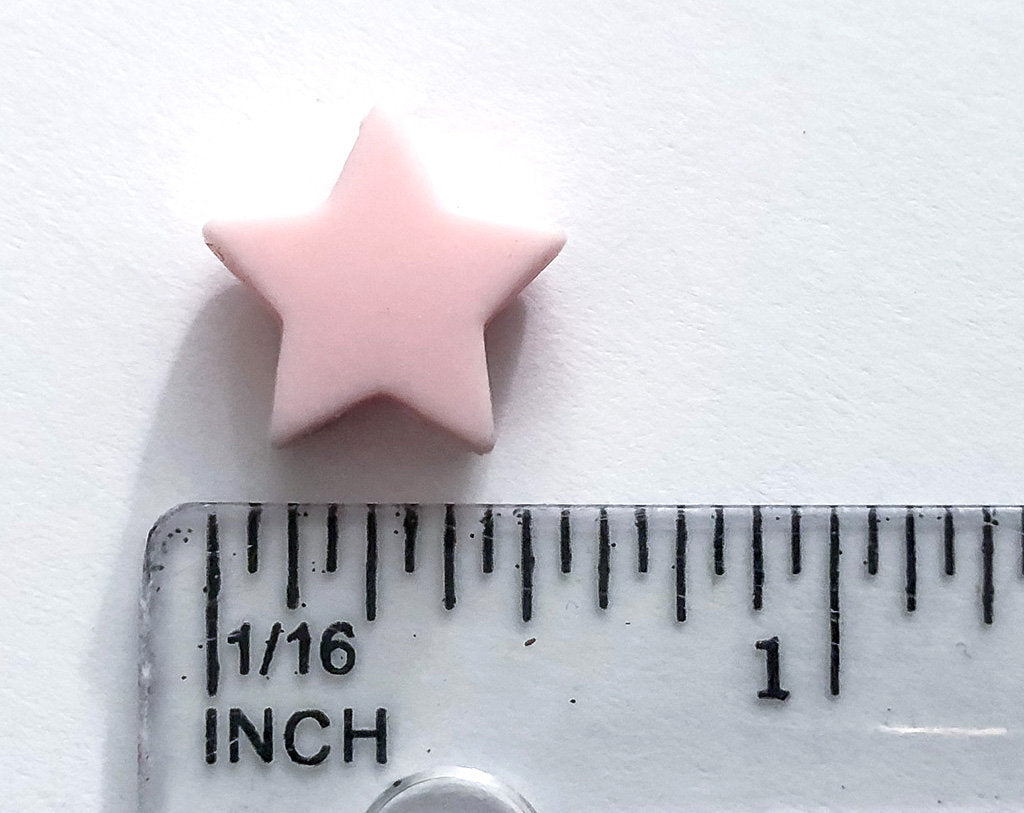 Mini Pearl Star Silicone Bead (aka Metallic White)