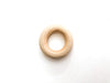 1.5 Inch Round Wood Rings - Beech Wood - Wood Jewelry Parts - Wood Toy Ring - Wood Jewelry Ring