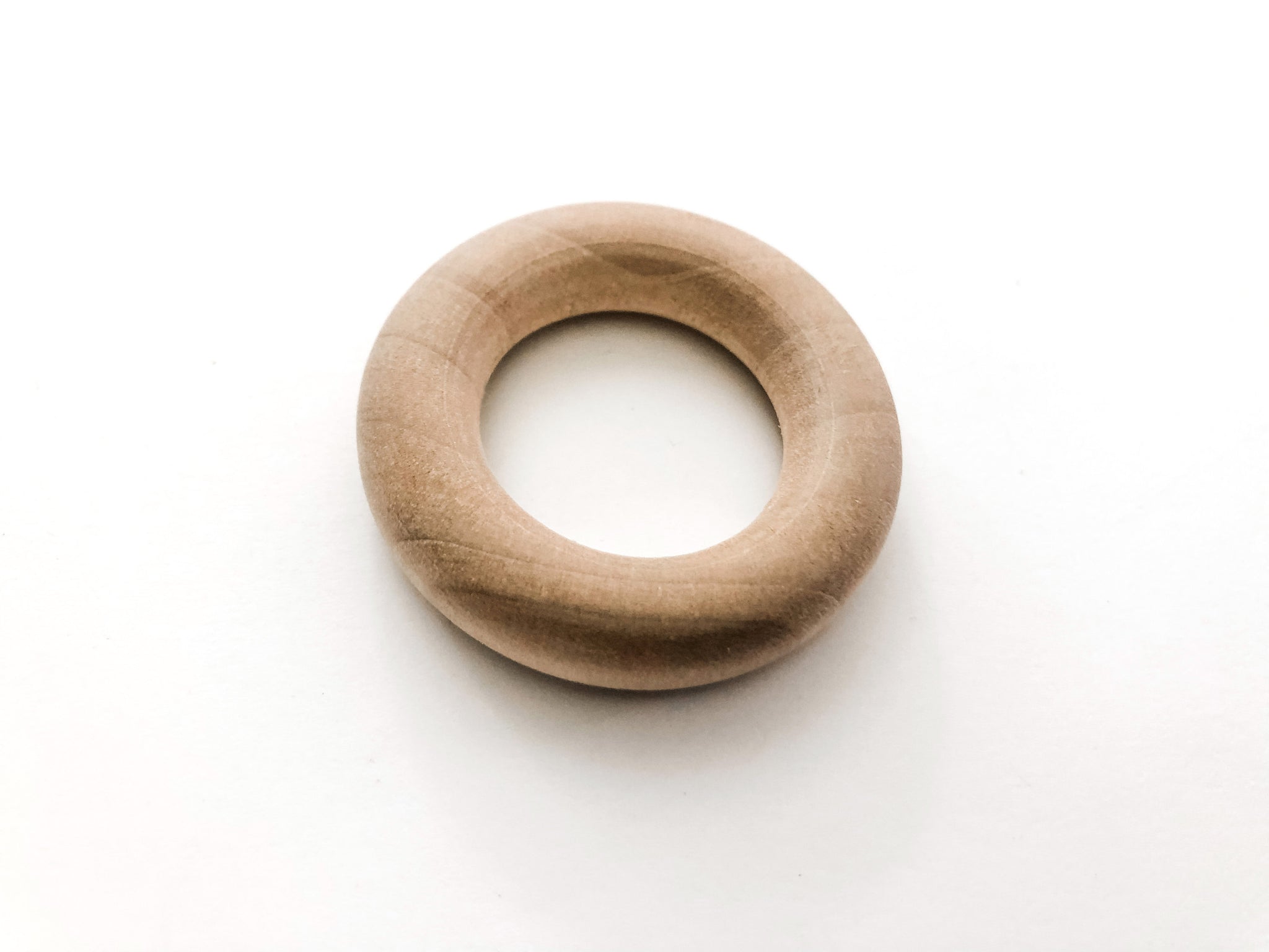 1.75 Inch Round Wood Rings - Beech Wood - Wood Jewelry Parts - Wood Toy Ring - Wood Jewelry Ring