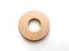 2.50 Inch 65 mm Round Flat Wood Rings - Beech Wood - Food Safe Finish - Wood Jewelry Parts - Wood Toy Ring - Wood Jewelry Ring