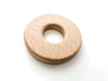 2.50 Inch 65 mm Round Flat Wood Rings - Beech Wood - Food Safe Finish - Wood Jewelry Parts - Wood Toy Ring - Wood Jewelry Ring
