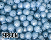 12 mm Round  Zircon Silicone Beads 5-1,000 (aka Metallic Wedgewood, Metallic Blue)