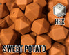 17 mm Hexagon Sweet Potato Silicone Beads 5-1,000 (aka Dusty Orange, Pumpkin) Geometric Bead - Bulk Silicone Beads Wholesale - DIY Jewelry