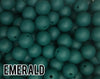 12 mm Round  Emerald Silicone Beads 10-1,000 (aka Dark Green, Jewel Green, Jade) Silicone Beads Wholesale Silicone Beads