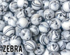 15 mm Zebra Silicone Beads 5-100 (aka Animal Print, Black and White Striped) - Bulk Silicone Beads Wholesale - DIY Jewelry
