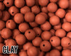 9 mm Round  Clay Silicone Beads 5-1,000 (aka Dark Orange, Dark Terra Cotta) Silicone Beads Wholesale Silicone Beads