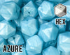 17 mm Hexagon Azure Silicone Beads 5-1,000 (aka Metallic Sky, Metallic Wedgwood) Silicone Beads Wholesale Silicone Beads