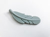 Shark Silicone Feather Pendant Beads - Light Grey - Bulk Silicone Beads Wholesale - DIY Jewelry