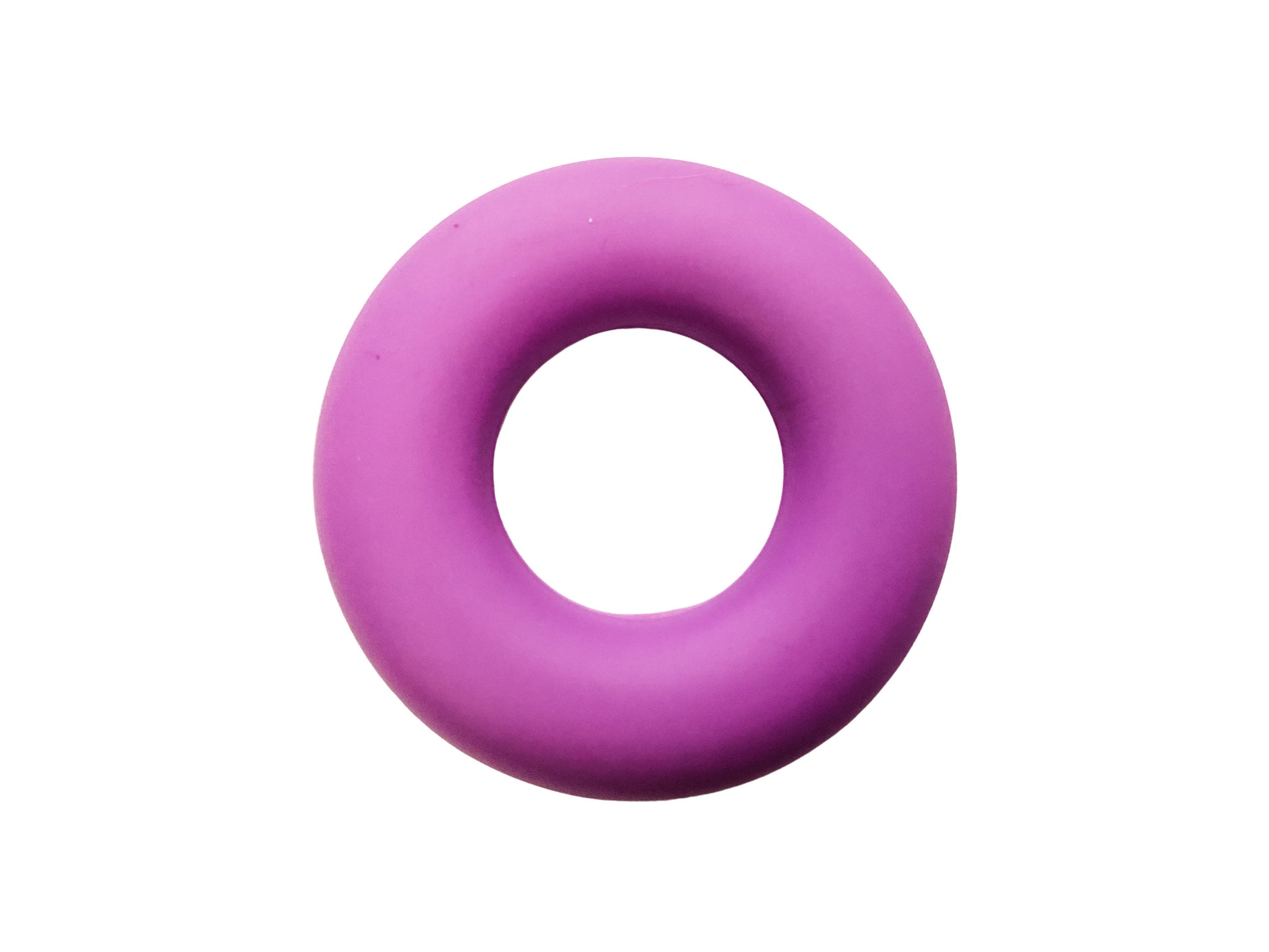 Lavender Silicone Ring Beads Pendant - Purple - Seamless Silicone Donut Beads