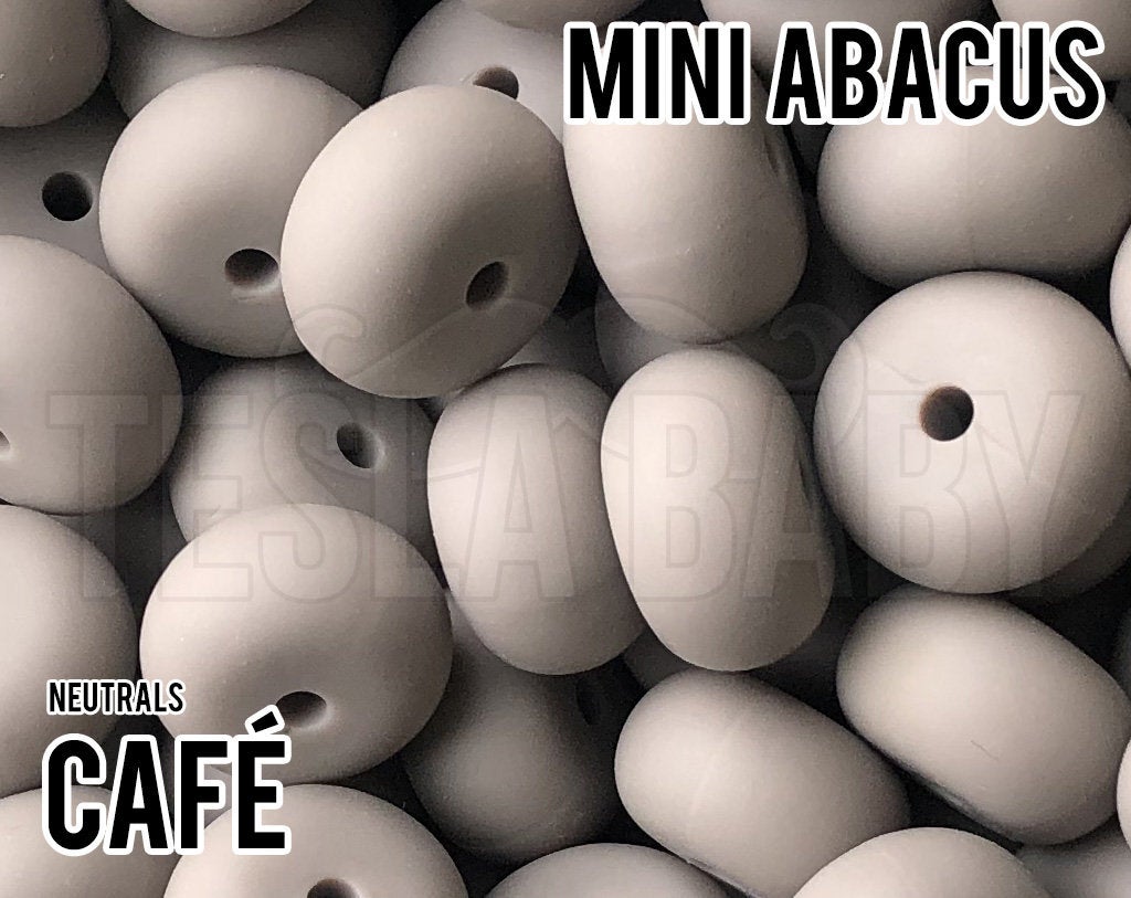 Mini Abacus Cafe Silicone Beads 5-1,000 (aka Light Brown, Tan) Wholesale Silicone Beads