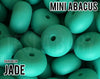 Mini Abacus Jade Silicone Beads - Dark Neon - 5-1,000 (aka dark green, dark teal green) Bulk Silicone Beads Wholesale