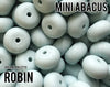 Mini Abacus Robin Silicone Beads - Dreamy Palette - 5-1,000 (aka light teal blue, pastel blue, blueish white) Bulk Silicone Beads Wholesale