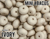 Mini Abacus Ivory Silicone Beads 5-1,000 (aka Navajo White) Bulk Silicone Beads Wholesale