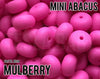 Mini Abacus Mulberry Silicone Beads - Pastel Neon - 5-1,000 (aka bright purple, neon purple, pastel purple) Bulk Silicone Beads Wholesale