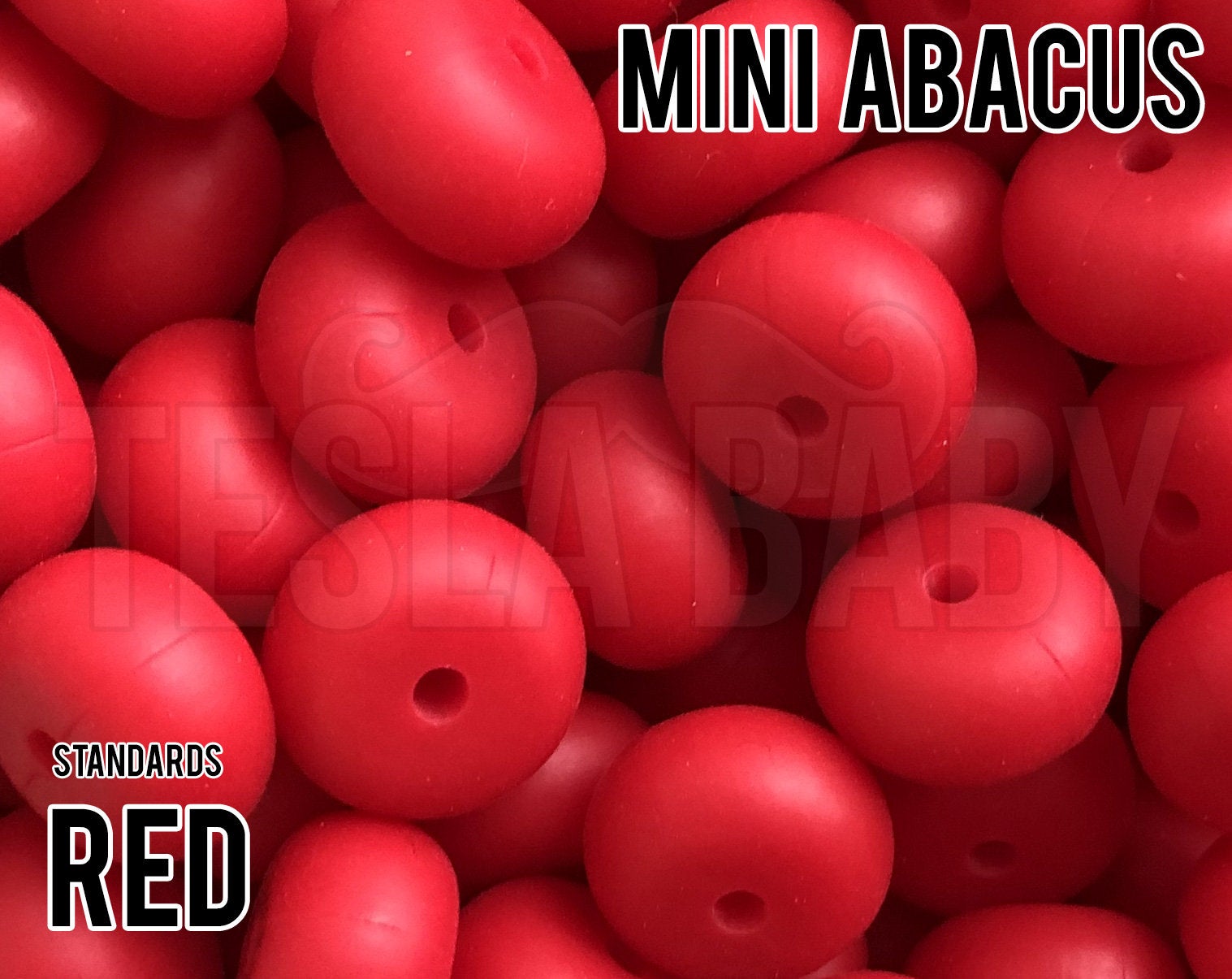 Mini Abacus Red Silicone Beads 5-1,000 (aka Scarlet Red) Bulk Silicone Beads Wholesale
