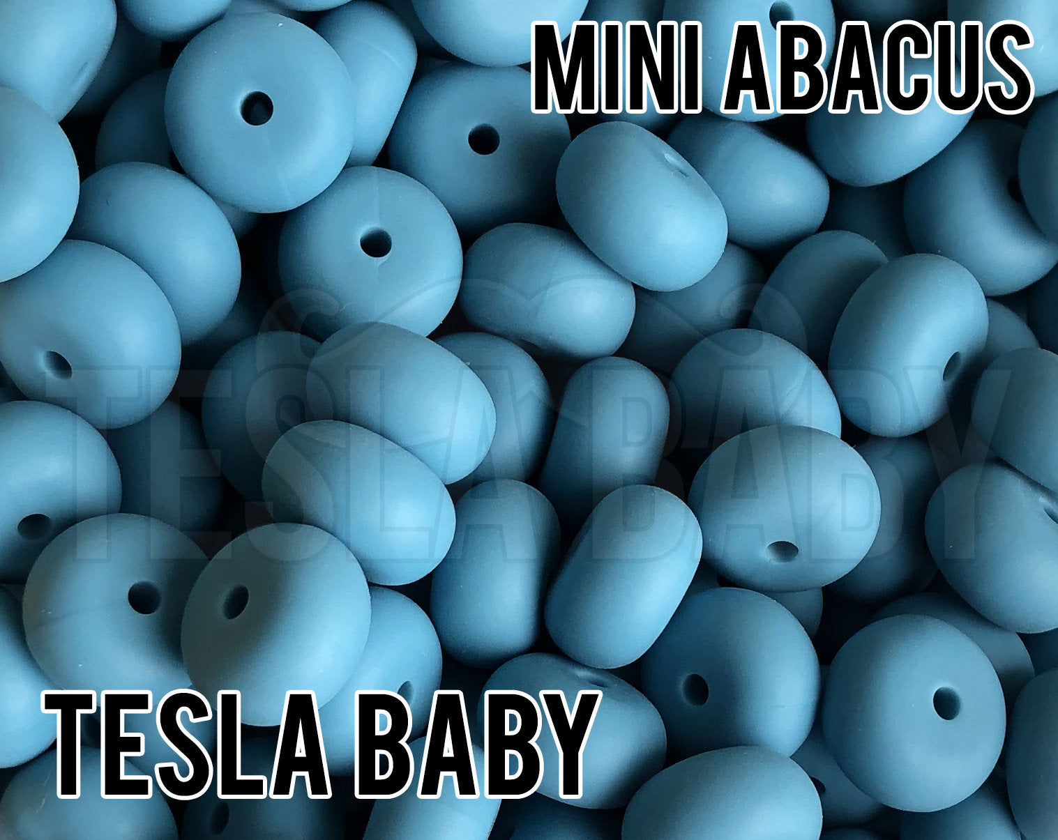 Mini Abacus Tesla Baby Blue Silicone Beads 5-1,000 (aka medium blue, teal blue, sea blue) Bulk Silicone Beads Wholesale