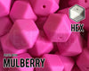Silicone Beads, 17 mm Hexagon Mulberry Silicone Beads - Pastel Neon - 5-1,000 (aka bright purple, neon purple, pastel purple) Bulk Wholesale