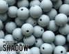 Silicone Beads, 12 mm Shadow Silicone Beads - Dreamy Palette - 5-1,000 (aka light grey, blue grey, muted grey blue) Bulk Wholesale