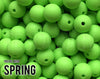Silicone Beads, 12 mm Spring Silicone Beads - Pastel Neon - 5-1,000 (bright green, neon green, pastel green) Bulk Silicone Beads Wholesale