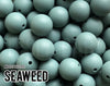Silicone Beads, 15 mm Seaweed Silicone Beads - Moody Palette - 5-1,000 (dusty teal, dark teal, greenish blue) Bulk Silicone Beads Wholesale