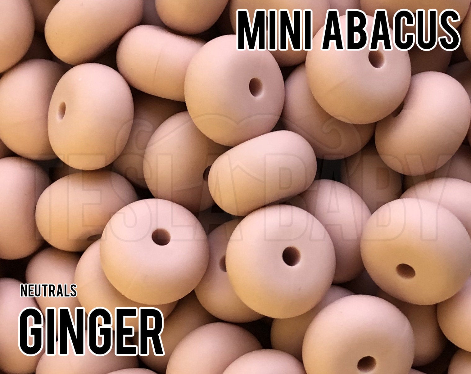 Mini Abacus Ginger Silicone Beads 5-1,000 (aka pinkish brown, light pink, light orange, dusty peach, tan pink) Bulk Silicone Beads Wholesale