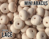 Mini Abacus Lace Silicone Beads 5-1,000 (aka barely pink, barely white, pink white, off white) Bulk Silicone Beads Wholesale