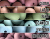 Mini Abacus Cedar Silicone Beads - Moody Palette - 5-1,000 (aka medium dusty pink, dusty rose) Bulk Silicone Beads Wholesale