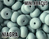 Mini Abacus Niagra Silicone Beads 5-1,000 (aka light blue, grey blue, pale blue) Bulk Silicone Beads Wholesale