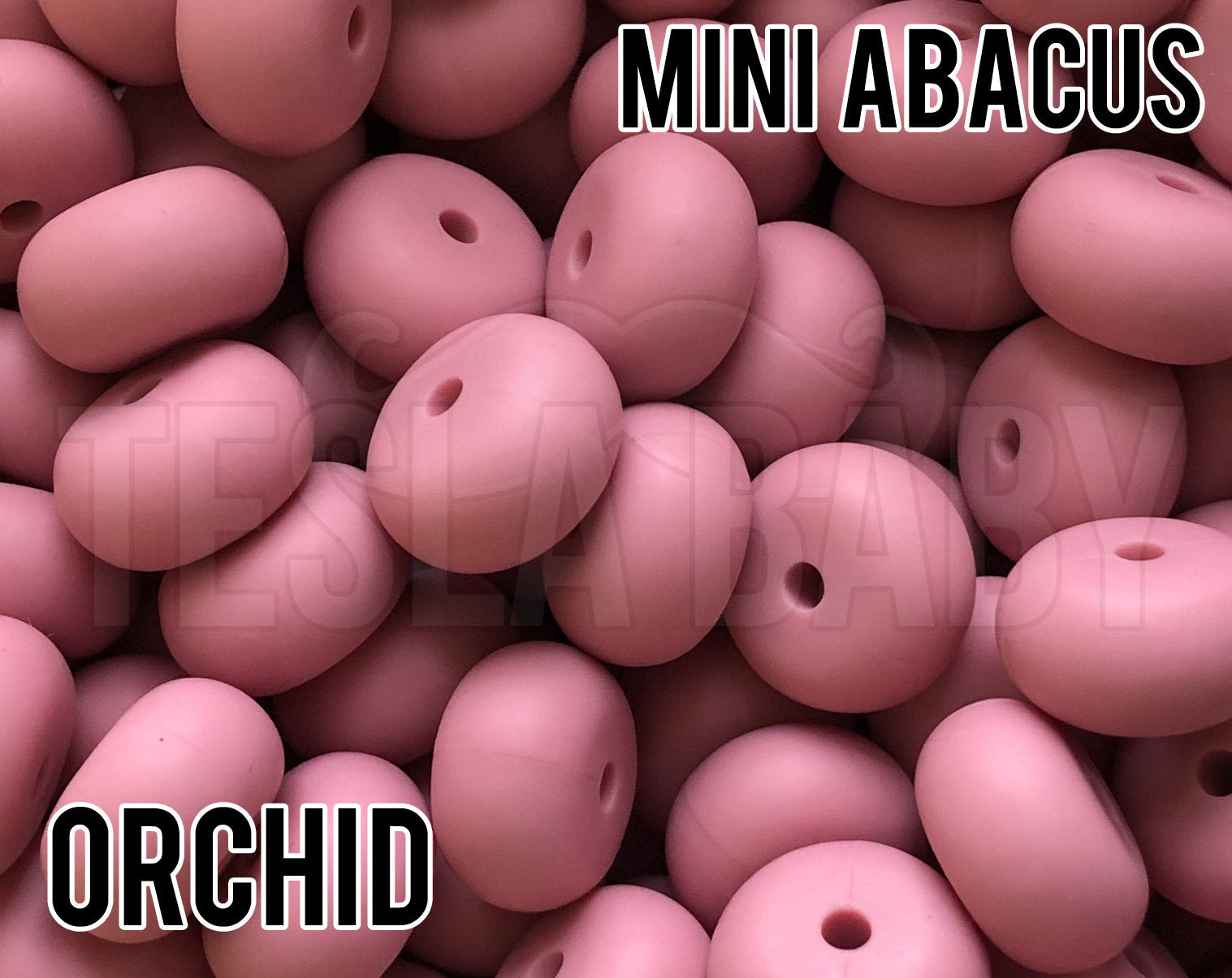 Mini Abacus Orchid Silicone Beads 5-1,000 (aka Medium Pink) Wholesale Silicone Beads