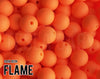 Silicone Beads, 12 mm Flame Silicone Beads - Dark Neon - 5-1,000 (aka bright dark orange, neon orange) Bulk Silicone Beads Wholesale