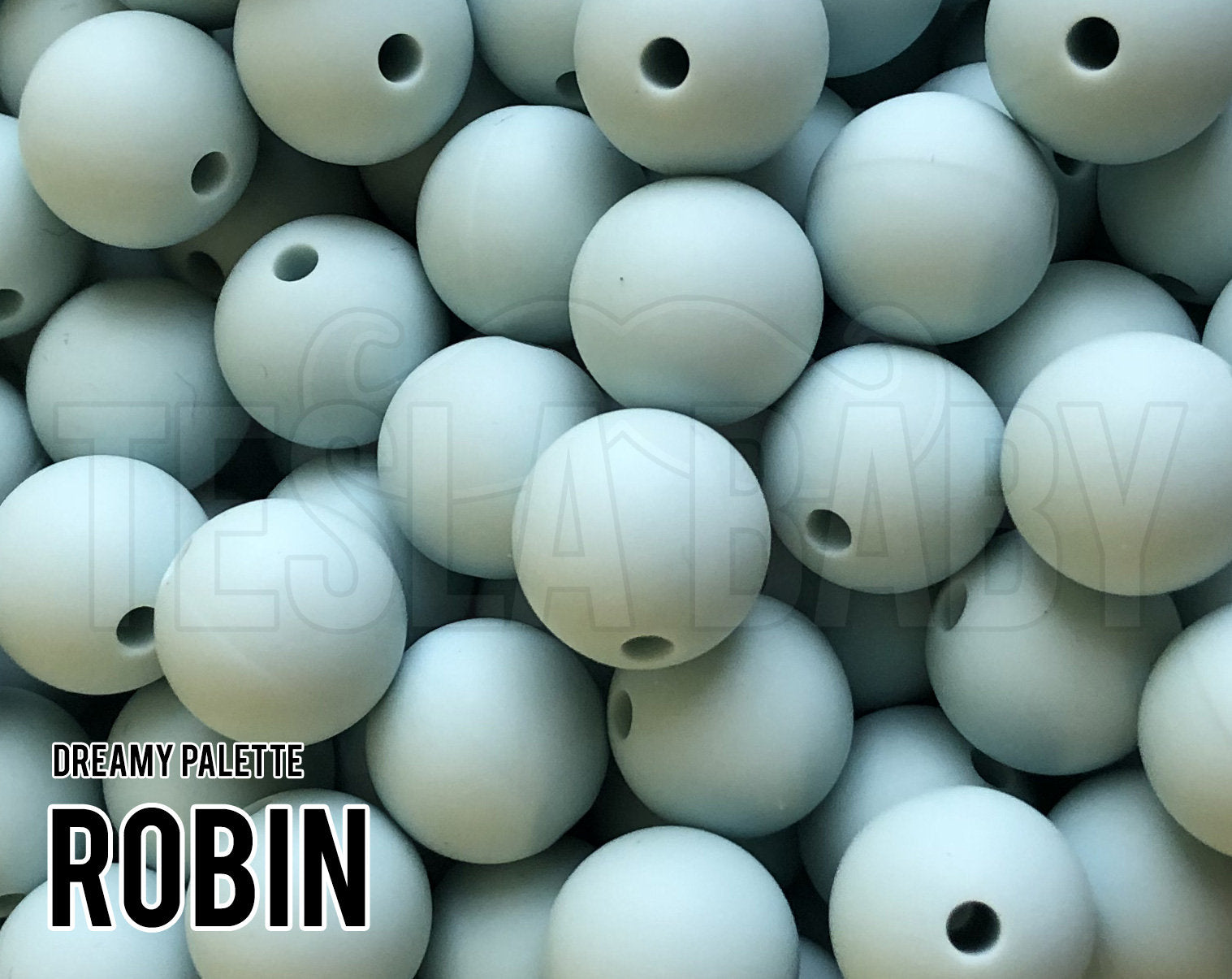 Silicone Beads, 12 mm Robin Silicone Beads - Dreamy Palette - 5-1,000 (aka light teal blue, pastel blue, blueish white) Bulk Wholesale