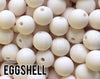 Silicone Beads, 12 mm Eggshell Silicone Beads 5-1,000 (aka off white, ivory, white, neutral) Bulk Silicone Beads Wholesale