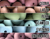 Silicone Beads, 12 mm Cedar Silicone Beads - Moody Palette - 5-1,000 (aka medium dusty pink, dusty rose) Bulk Silicone Beads Wholesale